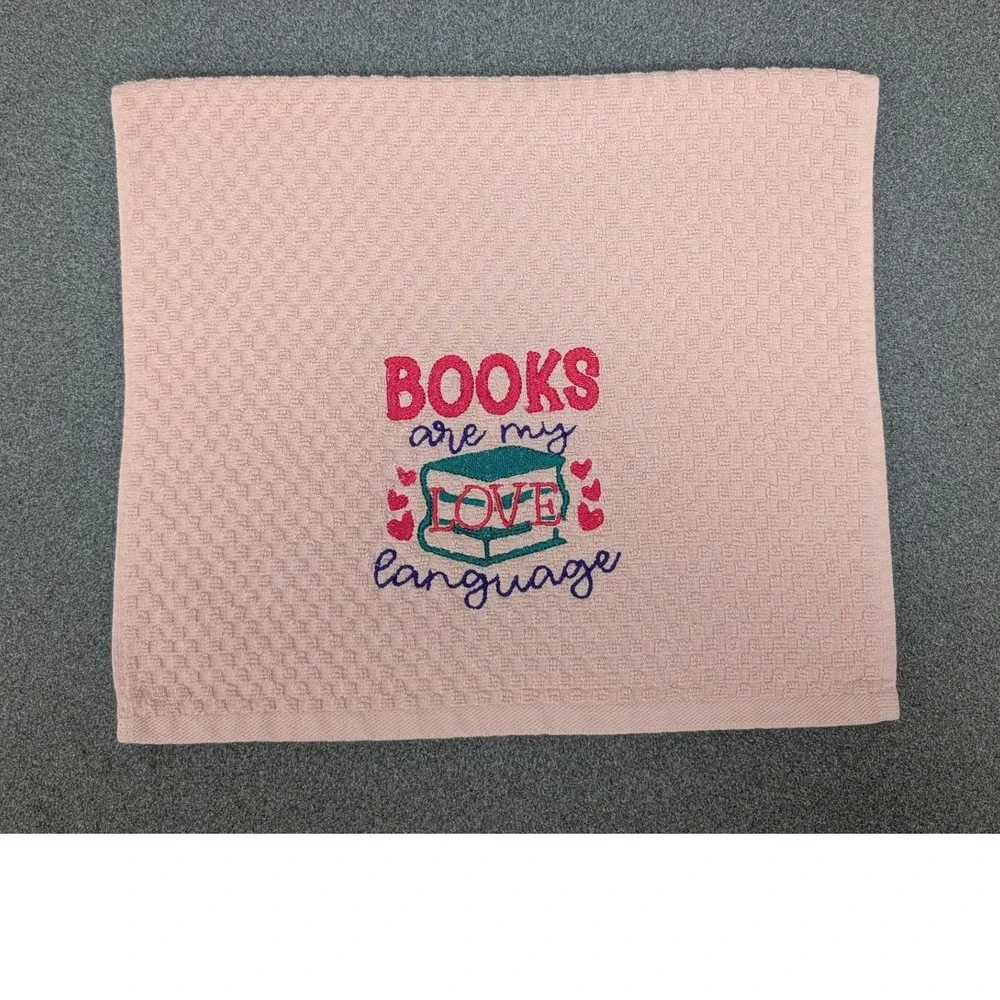 Books Are My Love Language Kitchen Bath Bar Towel Great Gift Idea!